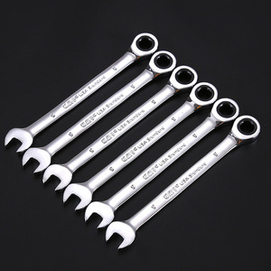 Clé à cliquet double embout Lanbaolu en acier au chrome-vanadium, hexagonale impériale, à double extrémité, qualité industrielle, finition miroir - Product Image 5