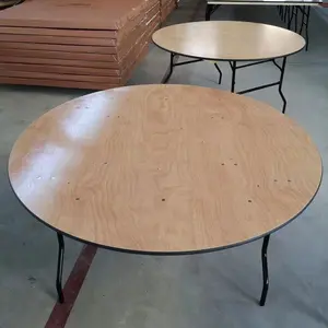 Fabrik Direkt verkauf Moderne runde Bankett Tisch Großhandel mit feuerfesten Holzplatte Hochzeits bankett Event Tisch