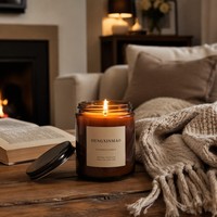 Etiquetas Personalizadas Impermeables para Velas de Lujo, Impresión de Logotipo en Papel Texturizado, Etiqueta Adhesiva con Relieve Dorado para Frascos de Velas