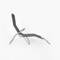 Chaise longue pliante en métal moderne, ergonomique, écologique, durable, mobilier d'extérieur portable, imperméable pour piscine et jardin