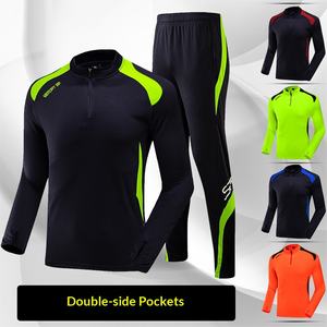 <span class=keywords><strong>Maillot</strong></span> <span class=keywords><strong>de</strong></span> football à manches longues en mélange <span class=keywords><strong>de</strong></span> coton pour homme adulte, vêtements d'entraînement chauds automne-hiver avec fermeture éclair et blocs <span class=keywords><strong>de</strong></span> couleur - Product Image 3