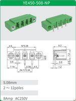 DERKS connecteurs de fil YE450-508 bornier pour connecteurs de bloc de carte PCB bornier enfichable Pcb prise de pas de 5.08mm