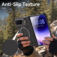 Nouvelle conception SHELLBOX Étui antidérapant antichoc pour iPhone Duo avec support rotatif avec protection d'écran intégrée