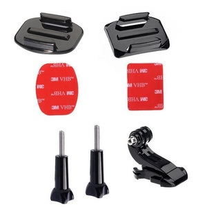 Compatible con <span class=keywords><strong>GoPro10</strong></span>, kit de accesorios de 7 piezas para montaje en casco, soporte fijo universal para cámara de acción DJI - Product Image 4