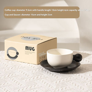 Nueva Taza de Café Mate, Taza de Cerámica de Lujo Ligero, Taza de Desayuno de Alta Gama, Taza de Café con Leche Italiana con Platillo - Product Image 6