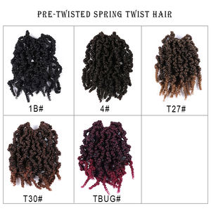 Extensions de cheveux au crochet pré-torsadées Spring Twist, 10 pouces, courtes et bouclées, Mini <span class=keywords><strong>Passion</strong></span> Twists - Product Image 5