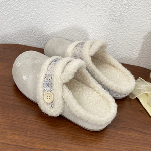 Zapatos Cálidos y Cómodos de Color Sólido, Invierno 2025, Hebilla Bocon, Media Sujeción, Mao Mao Mao para Mujer - Product Image 4