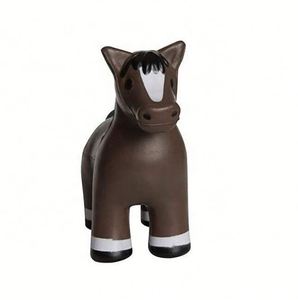 Custom Logo Promotion Horse Shaped Stress Ball Squeeze PU Foam Black Horse Anti Stress <b>Toy</b> <b>Animal</b> Stress Relief <b>Toys</b> - Product Image 1