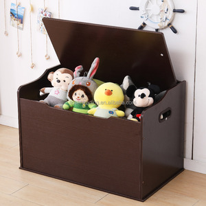 Espresso Classic Austin - Banco de almacenamiento de madera con tapa con bisagras de seguridad, caja organizadora de juguetes de gran capacidad para niños - Product Image 6