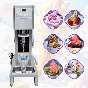 Full Automatic Type Mixing Favors Design Ice Cream Fruit Swirl Freezer Blender Machine Price