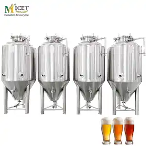 Satılık 200L bira fermantasyon reaksiyon tankı maya kültür tankı 304 paslanmaz çelik konik fermentör