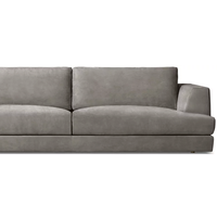 Ensemble de canapés au design classique, meubles de luxe en cuir, canapé avec accoudoirs biseautés, confortable et moelleux, meubles de salon pour appartement