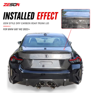 Couvercle de coffre arrière en fibre de carbone sèche style OEM pour BMW M2 G87 Série 2 G42 M240i 230i Coupé <span class=keywords><strong>2022</strong></span>+ - Product Image 2