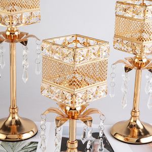 Europeo creativo Vintage ferro arte quadrato portacandele in metallo elettrolitico oggetti di scena di nozze <span class=keywords><strong>e</strong></span> decorazione per la <span class=keywords><strong>casa</strong></span> - Product Image 3