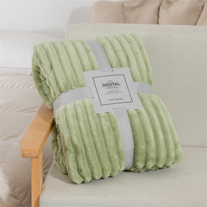 Nueva manta de franela simple de color sólido manta de piel de conejo súper cómoda - Product Image 2