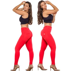 Leggings da allenamento in cotone OEM melodia esecuzione di fitness leggings da palestra spessi scolpire calzamaglia sportiva pantaloni da yoga per donne alte