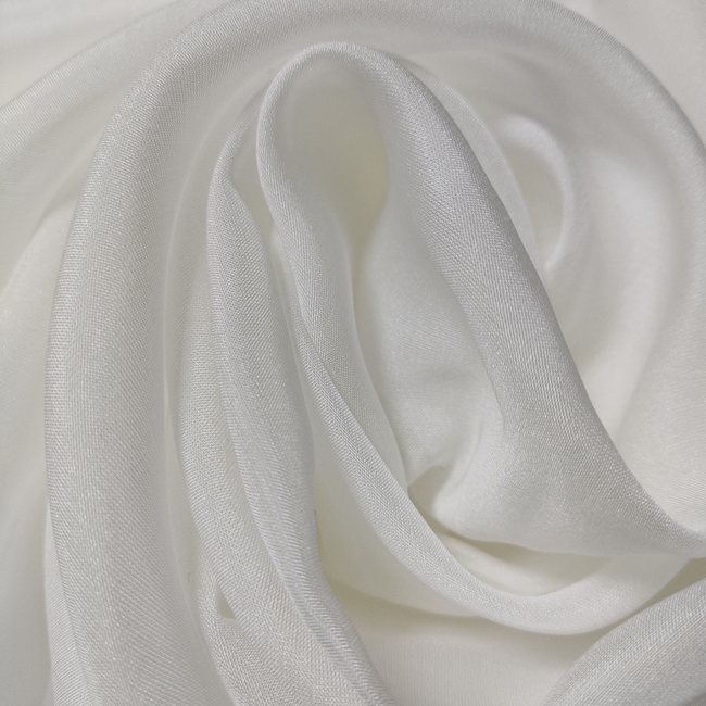 French White Color Chiffon Silk Fabric 8mm 100% Pure Mulberry Silk for Painting