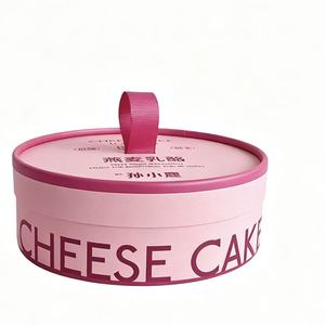 Custom Recyclable Luxury Food Grade <b>Cardboard</b> Can, Round Paper <b>Tube</b> Packaging for Tiramisu Cheesecake & Baked Desserts - Product Image 2