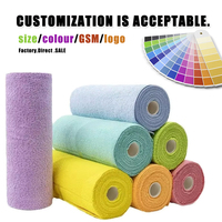Polyester-Mikrofaser-Tuchrolle Fleece Twist Loop Gestreifte Mikrofaser-Tuchrolle Handtuchstoff Reinigungsrolle Cleanhome Mikrofaser