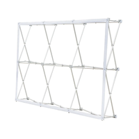 Dinding backdrop pop-up rangka aluminium portabel 10x8 kaki dengan pencetakan transfer termal untuk acara promosi