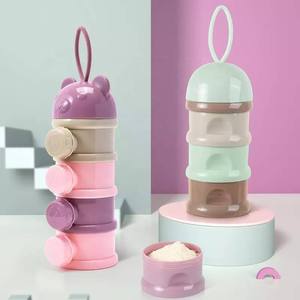 Boîte Portable de stockage de nourriture pour bébé <span class=keywords><strong>3</strong></span>/4 couches, conteneur de collation de céréales essentielles pour nourrissons, boîte de <span class=keywords><strong>lait</strong></span> en poudre - Product Image 2
