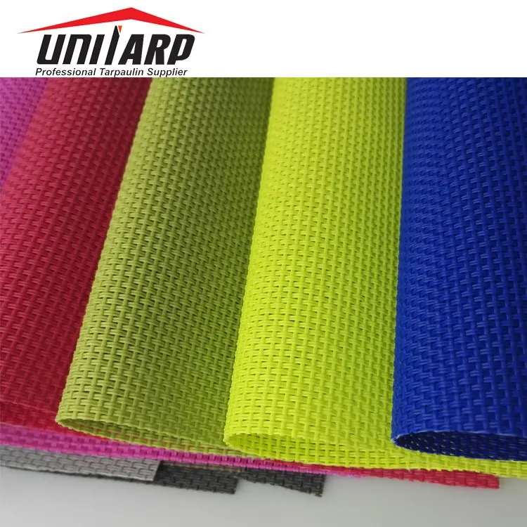 Unitarp Reinforced Polyester Coated Mesh/PVC Mesh Fabric Flame Retardant and Fluorescent PVC Scaffolding Safety Mesh Sheet