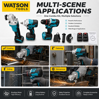 Kit combiné d'outils électriques sans fil 3 pièces avec perceuse, clé à chocs et meuleuse d'angle pour la vente en gros