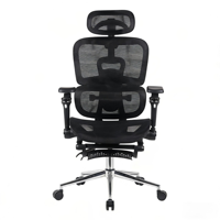 Chaise de bureau ergonomique de luxe à dossier moyen, pivotante, réglable en hauteur, avec coussin en velours pour une longue séance assise confortable