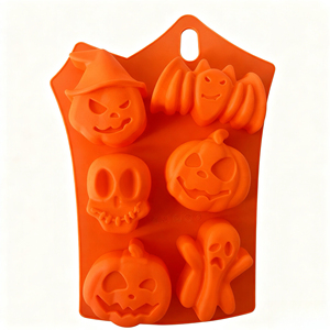 Molde de silicona de forma geométrica <span class=keywords><strong>para</strong></span> dulces y chocolate-Calcetín de Navidad y diseño de campana, estilo <span class=keywords><strong>divertido</strong></span> de Halloween, accesorio <span class=keywords><strong>para</strong></span> hornear - Product Image 4