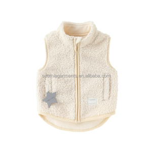 1 Uds etiqueta personalizada Color sólido <span class=keywords><strong>polar</strong></span> Otoño Invierno bebé Niños Niñas Ropa cuello redondo sin mangas niño <span class=keywords><strong>chaleco</strong></span> - Product Image 2