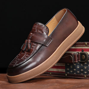 รองเท้าออกซ์ฟอร์ดสำหรับงานแต่งงานสุดหรู รองเท้าเดินแบบปิดนิ้วเท้า หนัง PU สำหรับฤดูใบไม้ร่วง - Product Image 5