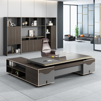 Mobilier de bureau en forme de L au design moderne et luxueux de haute qualité Bureau en bois convertible pour patrons et cadres