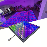 Igreslite 2ft/1.6ft Piste de danse LED filaire à effet étoilé pour Mariages, Fêtes, Clubs et Événements, avec miroir 3D