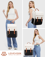 Sac à dos LOVEVOOK, nouveau style, design vintage, tendance, compatible TSA, pour voyage, enseignants, infirmières, travail, université, ordinateur portable, femme