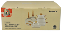 Série Donnor RL : Batterie de Cuisine Antiadhésive Classique en Aluminium Moulé Sous Pression, 22 Pièces, Compatible Induction, Prête à l'Emploi pour la Cuisine