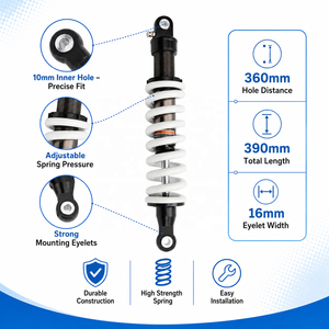Amortisseur à ressort réglable de 360 mm avec amortissement pneumatique de 12 mm pour moto tout-terrain 150cc - <span class=keywords><strong>250cc</strong></span>, VTT, <span class=keywords><strong>QUAD</strong></span>, GO Kart - Product Image 5