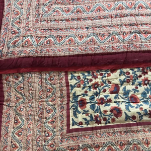 Precio Premium Rajasthani bloque impreso hecho a mano de lujo cómodo Kantha edredón indio bohemio ropa de cama colcha de algodón Manta - Product Image 1