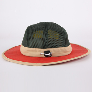 Sombrero Boonie de ala grande plegable de alta calidad, gorra de nailon de poliéster para acampar de secado rápido, sombreros de cubo personalizados de malla con cuerda - Product Image 4