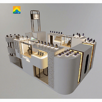 Kiosque de parfum haut de gamme avec abris, table de présentation de bijoux, kiosque de vente de parfum arabe pour centres commerciaux