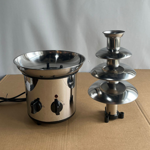 Fontaine <span class=keywords><strong>à</strong></span> chocolat électrique <span class=keywords><strong>à</strong></span> 4 niveaux en acier inoxydable pour usage commercial et domestique, type cascade - Product Image 3