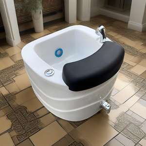 Fauteuil de Pédicure de Luxe Professionnel pour Salon avec Bol Profond en Acrylique Fonction Bain à Remous et Bac de Spa Capillaire pour Manucure et <span class=keywords><strong>Massage</strong></span> des Ongles - Product Image 2
