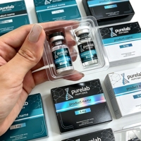 Étiquettes de sécurité holographiques mates, autocollants en peptides purs pour l'emballage de flacons en verre de laboratoire de 3 ml et 10 ml
