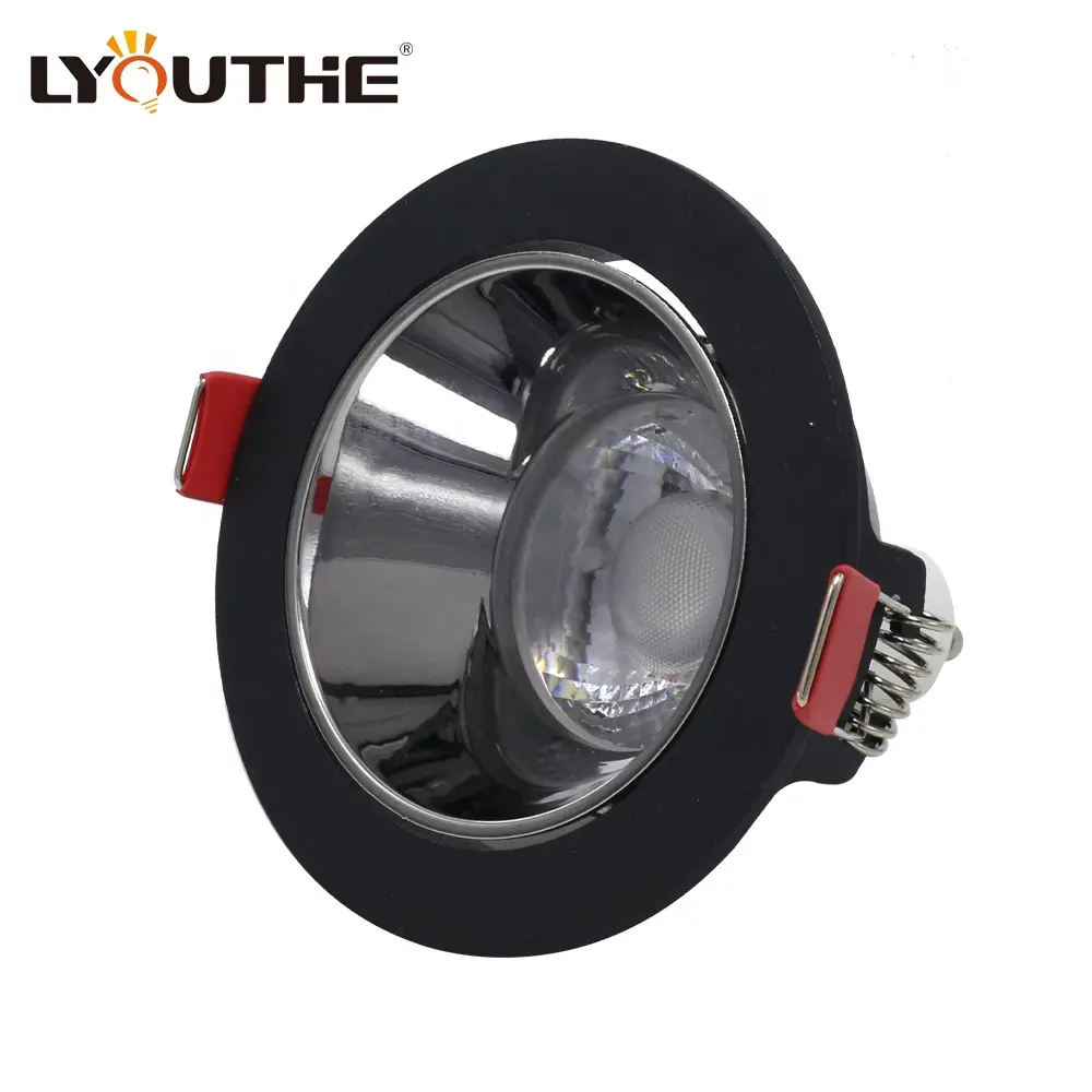 Spot lumineux led réglable en aluminium, résistant à l'eau, avec technologie cob, gu10, noir mat, 3w, mr16, luminaire pour hôtel