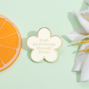 Puedo hacer todas <span class=keywords><strong>las</strong></span> <span class=keywords><strong>cosas</strong></span> a través de Cristo esmalte Pin flor Biblia cristiano Jesús broche solapa mochila insignia joyería accesorios regalos - Product Image 2