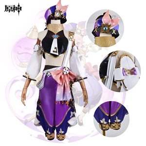 Venta al por mayor juego <span class=keywords><strong>Genshin</strong></span> <span class=keywords><strong>Impact</strong></span> Cosplay disfraz FIESTA DE Halloween peluca Kimono uniforme completo disfraces ropa - Product Image 5