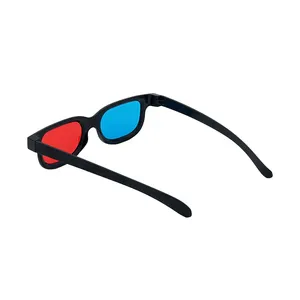 Fábrica al por mayor de plástico pasivo rojo azul anaglifo gafas 3D para el entrenamiento de la ambliopía