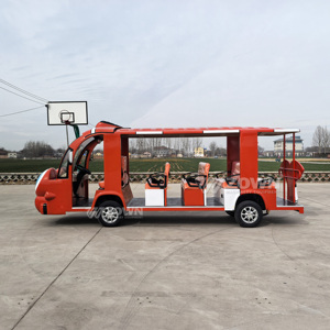 Autobús Turístico Eléctrico con Diseño de Pez de Ojos Grandes Rojo de Dibujos Animados, Vehículo de Transporte de Pasajeros para Parques Temáticos - Product Image 5