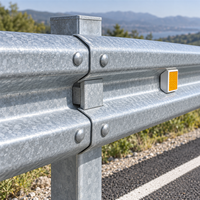 Barrière de sécurité routière en profil W galvanisé à chaud Q235, haute résistance aux impacts, pour projets de protection routière, modèle Diamond