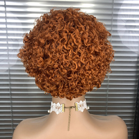 Perruque dentelle frontale en cheveux humains vierges bruts bouclés Jerry courts perruque coupe Pixie perruque de cheveux humains