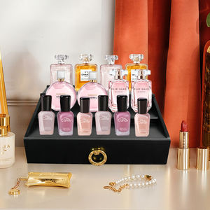 Modern Bamboo Cologne Storage <b>Stand</b> Three-Layer Organizer Display Cabinet for Men - Product Image 3